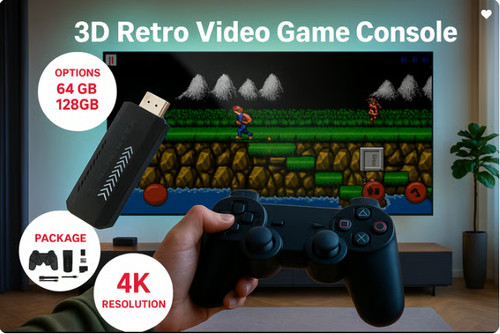 Retro video game console - retro, 4k
